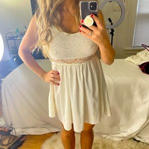 H&M size 4 white dress, almost cream white
